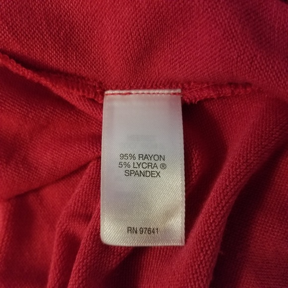 J. Jill ❤ Tomatoe Red Open Front Draped Cardigan - Picture 4 of 5